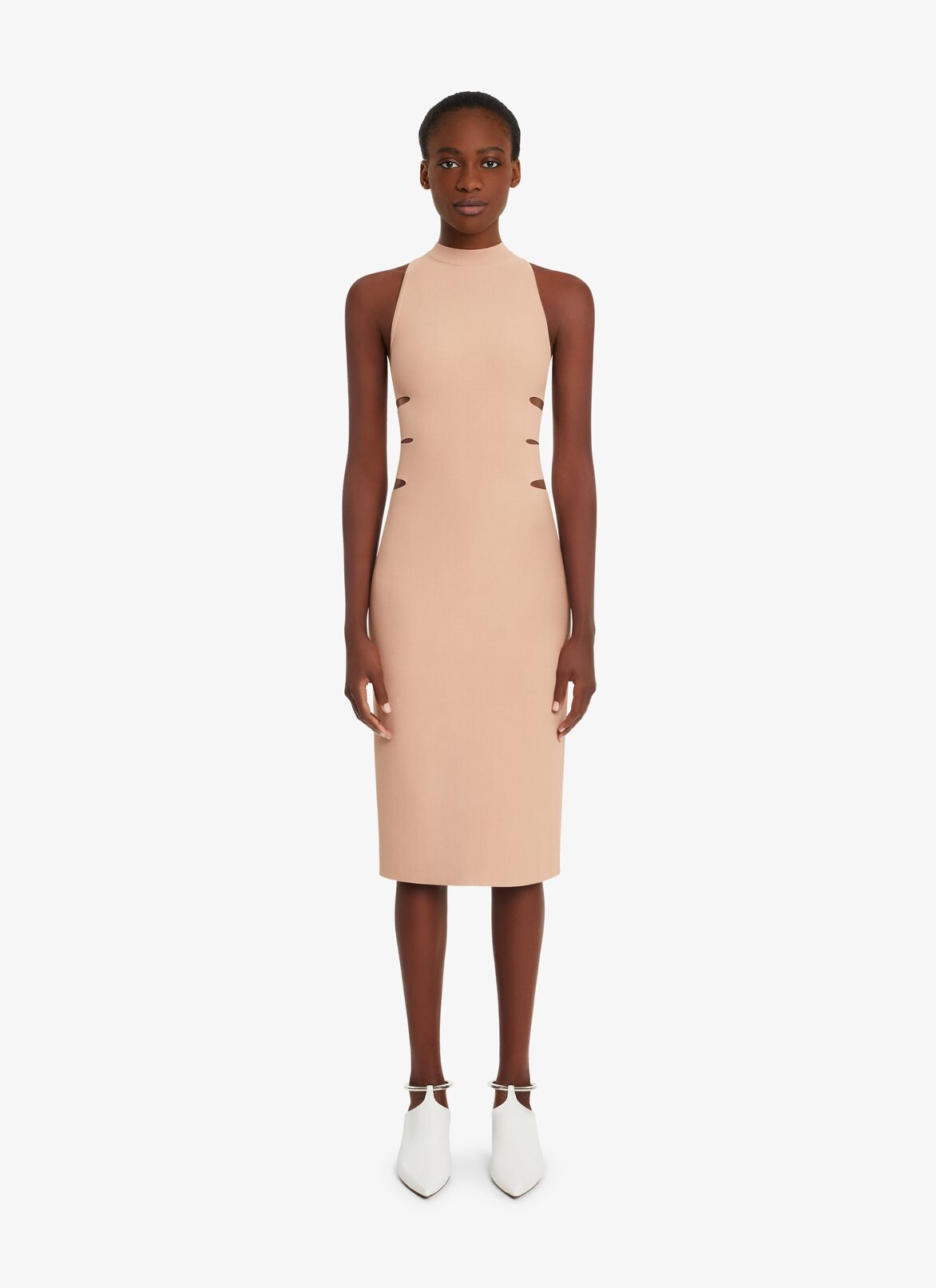 SLEEVELESS KNIT TUBE DRESS ALAÏA ROSEWOOD SLEEVELESS KNIT TUBE DRESS